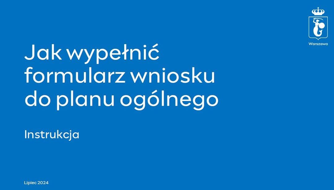 Wnioski do planu ogólnego Warszawy